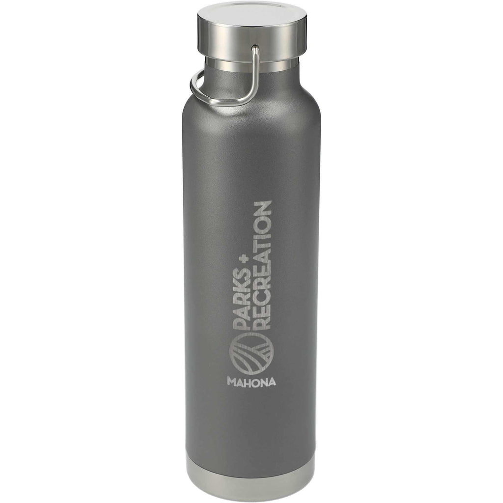 Thor Copper Insulated Water Bottle, 22 oz - Gray - Front 2