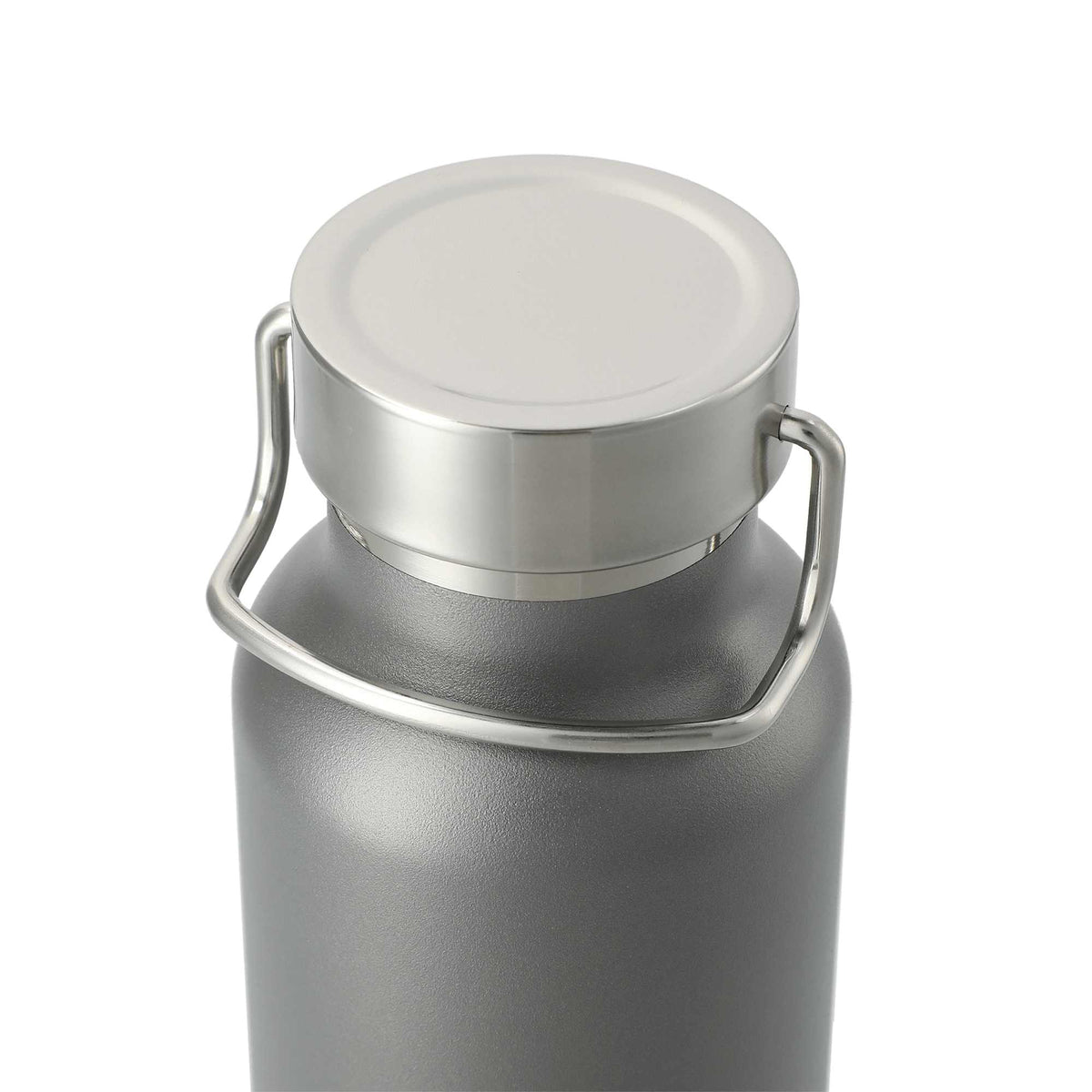 Thor Copper Insulated Water Bottle, 22 oz - Gray - Left Angle