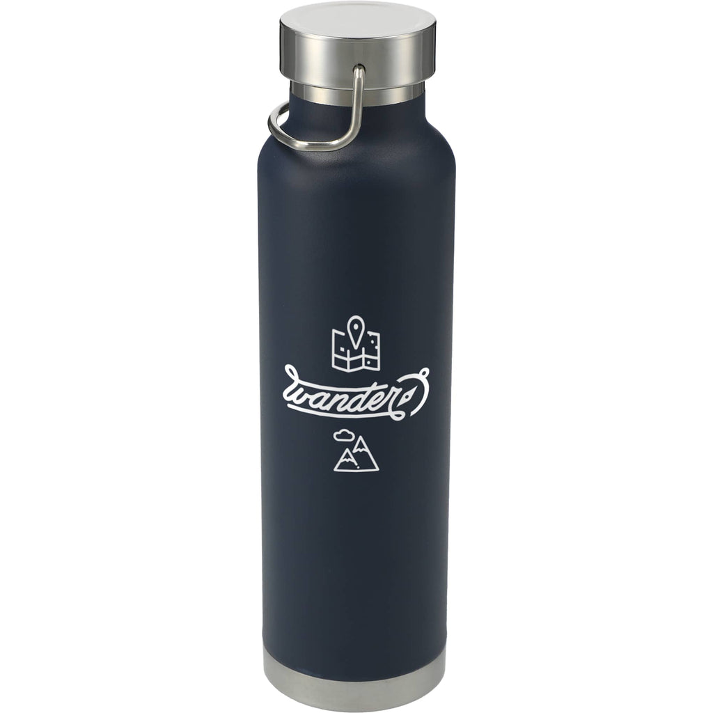 Thor Copper Insulated Water Bottle, 22 oz - Navy - Front 2