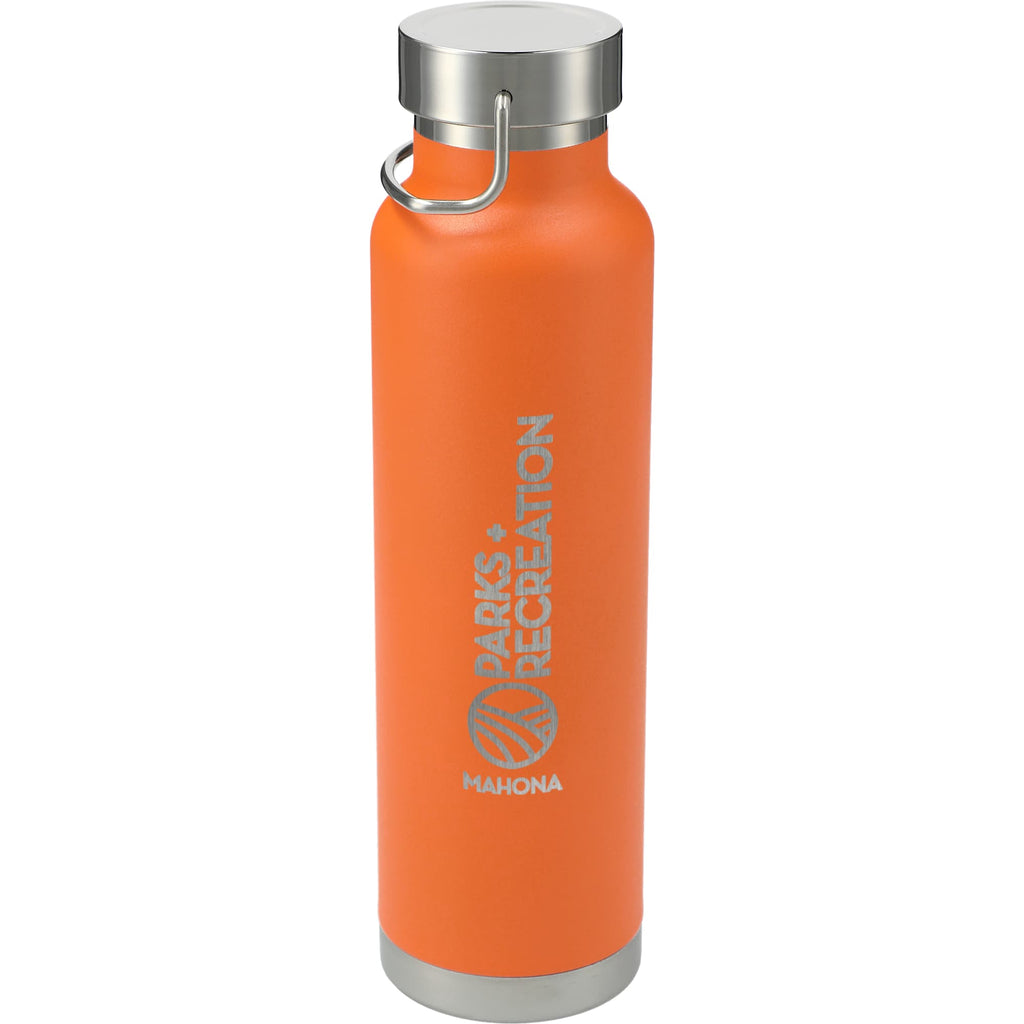 Thor Copper Insulated Water Bottle, 22 oz - Orange - Front
