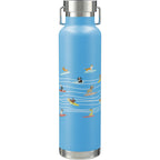 Thor Copper Insulated Water Bottle, 22 oz - Process Blue - Back