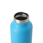 Thor Copper Insulated Water Bottle, 22 oz - Process Blue - Left Angle 2
