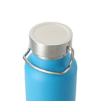 Thor Copper Insulated Water Bottle, 22 oz - Process Blue - Left Angle