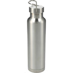 Thor Copper Insulated Water Bottle, 22 oz - Silver - Back