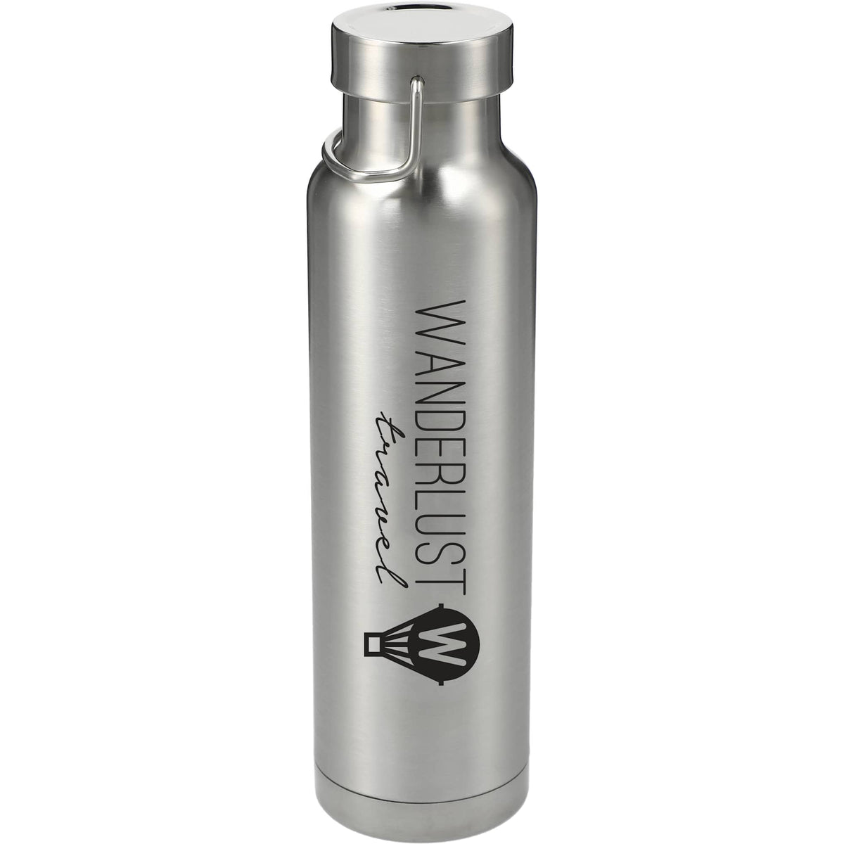 Thor Copper Insulated Water Bottle, 22 oz - Silver - Front