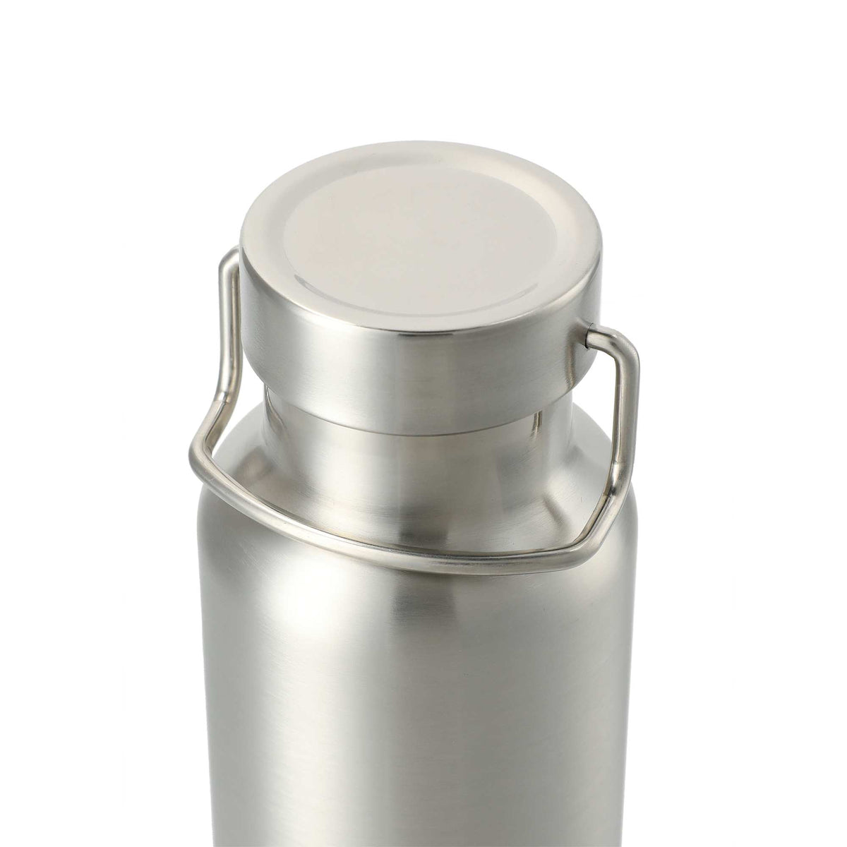 Thor Copper Insulated Water Bottle, 22 oz - Silver - Left Angle