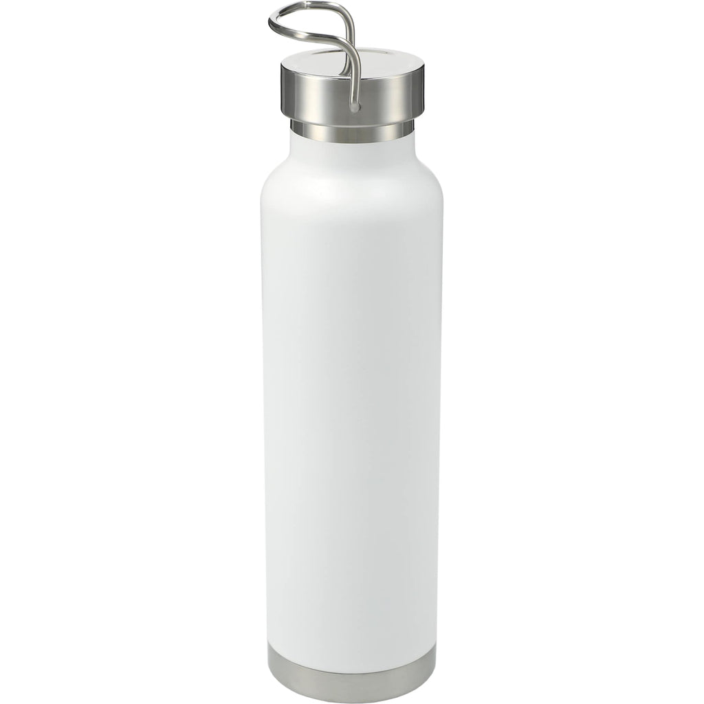 Thor Copper Insulated Water Bottle, 22 oz - White - Back
