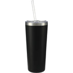 Thor Copper Vacuum Tumbler with Slide Lid, 22 oz Laser Engraving - Black - Back