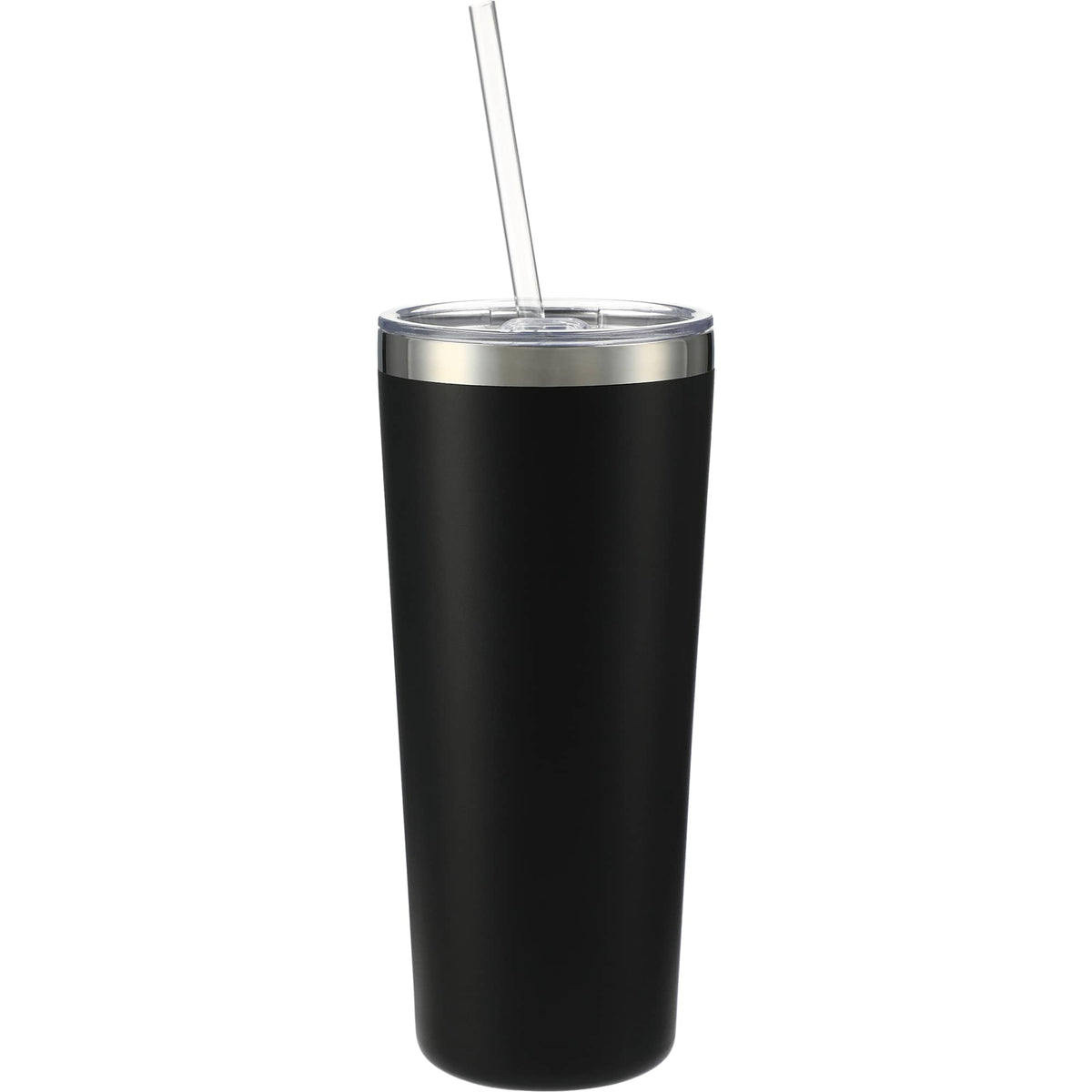 Thor Copper Vacuum Tumbler with Slide Lid, 22 oz Laser Engraving - Black - Back