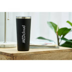 Thor Copper Vacuum Tumbler with Slide Lid, 22 oz Laser Engraving - Black - Front 3