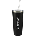 Thor Copper Vacuum Tumbler with Slide Lid, 22 oz Laser Engraving - Black - Front