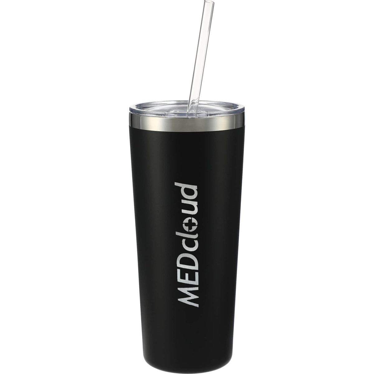 Thor Copper Vacuum Tumbler with Slide Lid, 22 oz Laser Engraving - Black - Front