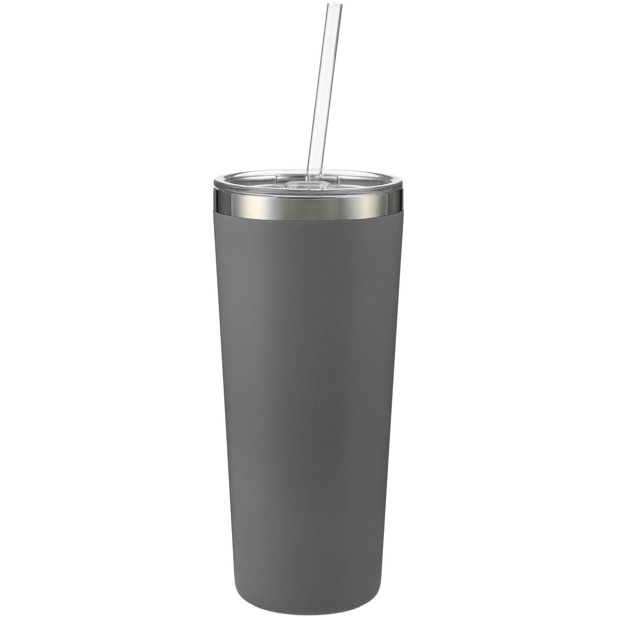 Thor Copper Vacuum Tumbler with Slide Lid, 22 oz Laser Engraving - Gray - Back