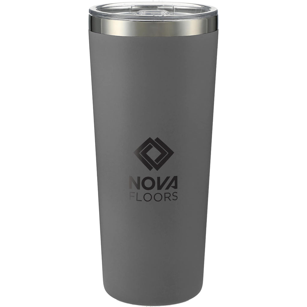 Thor Copper Vacuum Tumbler with Slide Lid, 22 oz Laser Engraving - Gray - Front 2