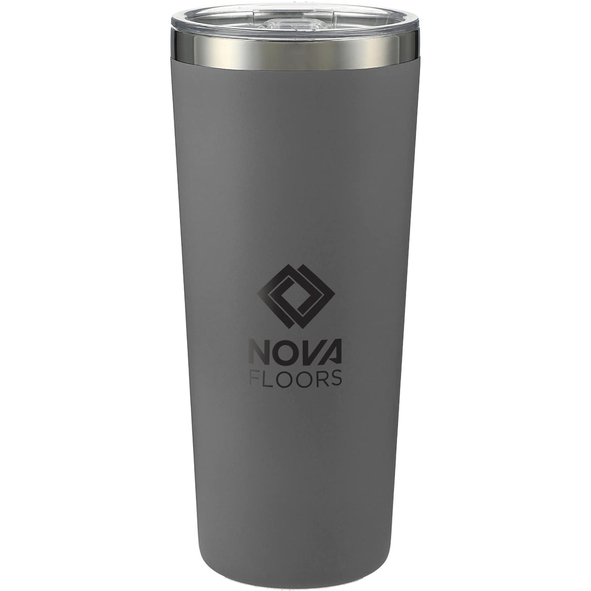Thor Copper Vacuum Tumbler with Slide Lid, 22 oz Laser Engraving - Gray - Front 2