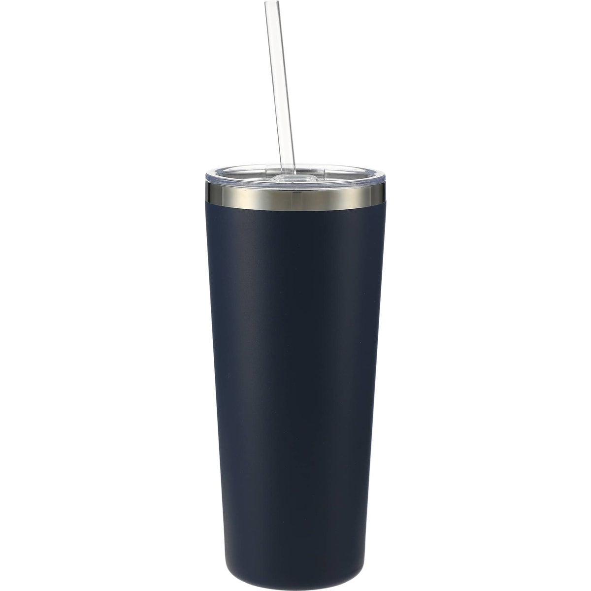 Thor Copper Vacuum Tumbler with Slide Lid, 22 oz Laser Engraving - Navy - Back