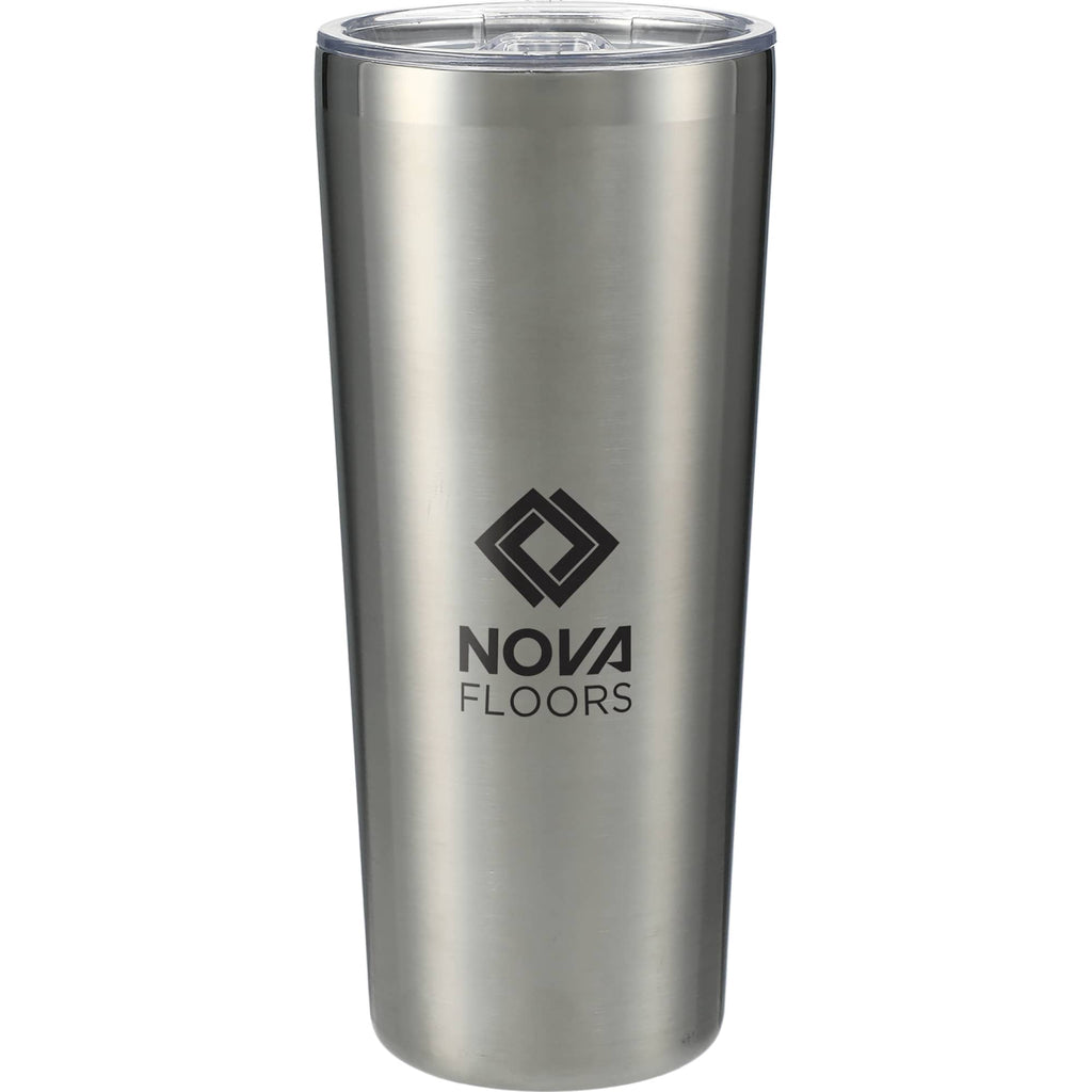 Thor Copper Vacuum Tumbler with Slide Lid, 22 oz Laser Engraving - Silver - Front
