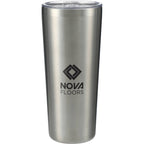 Thor Copper Vacuum Tumbler with Slide Lid, 22 oz Laser Engraving - Silver - Front