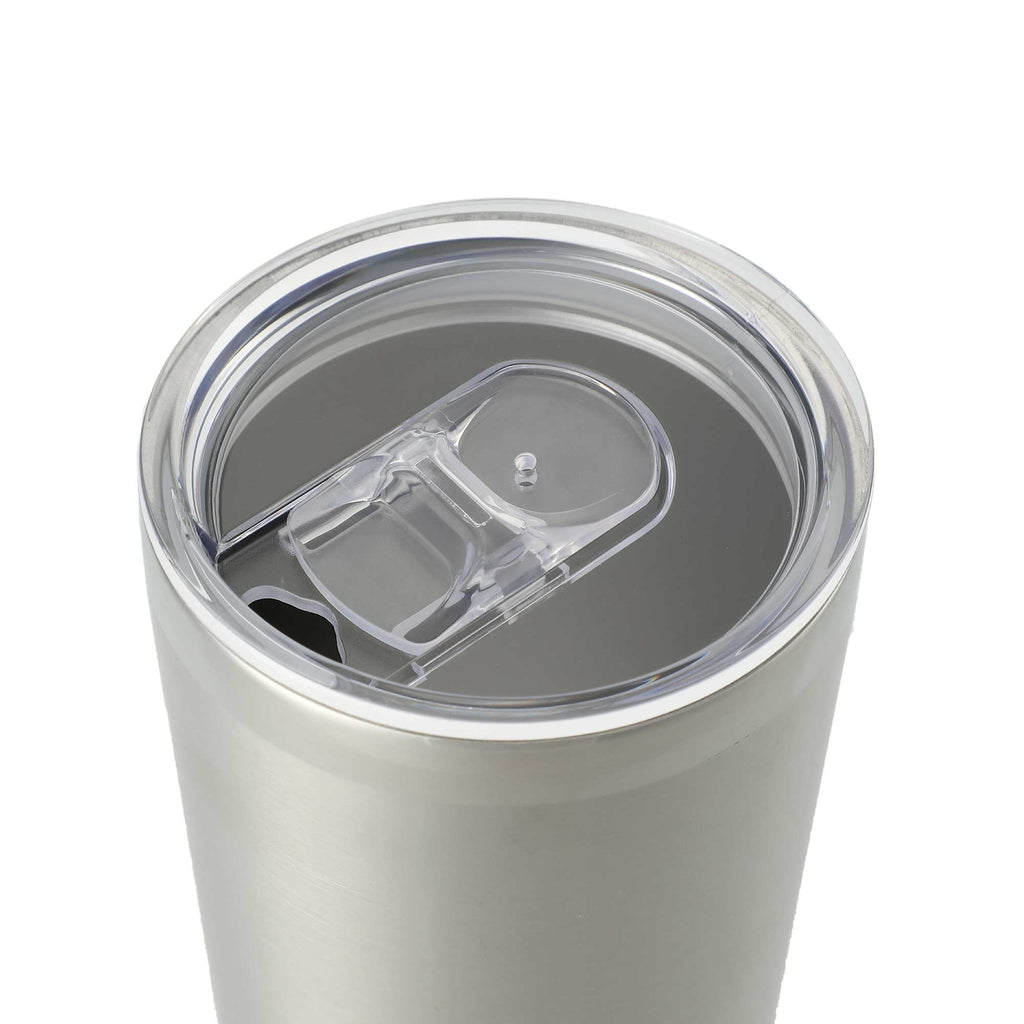 Thor Copper Vacuum Tumbler with Slide Lid, 22 oz Laser Engraving - Silver - Left Angle