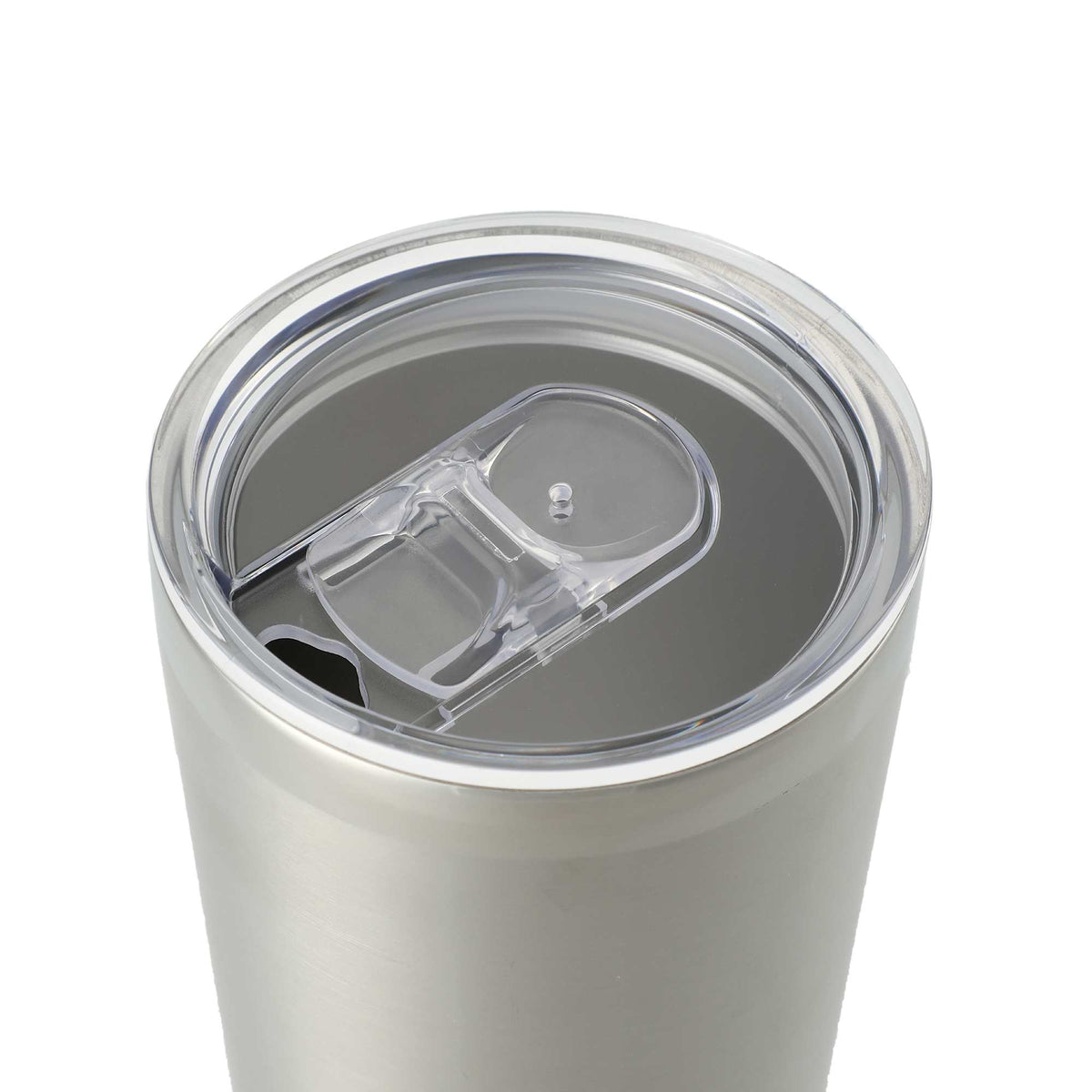 Thor Copper Vacuum Tumbler with Slide Lid, 22 oz Laser Engraving - Silver - Left Angle