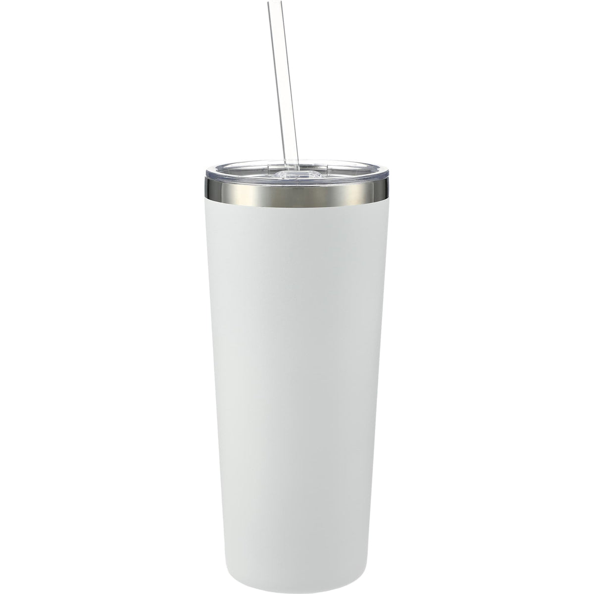 Thor Copper Vacuum Tumbler with Slide Lid, 22 oz Laser Engraving - White - Back