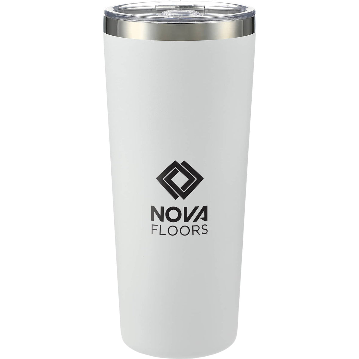Thor Copper Vacuum Tumbler with Slide Lid, 22 oz Laser Engraving - White - Front 2