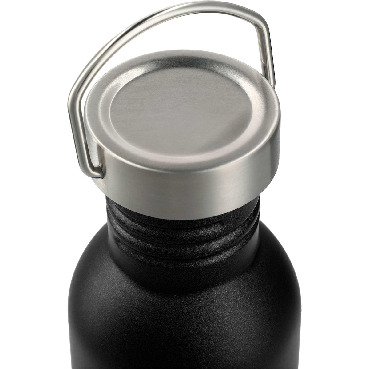 Thor Single Wall Stainless Bottle with Metal Loop, 20 oz - Black - Photo