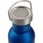 Thor Single Wall Stainless Bottle with Metal Loop, 20 oz Laser Engraving - Blue - Photo