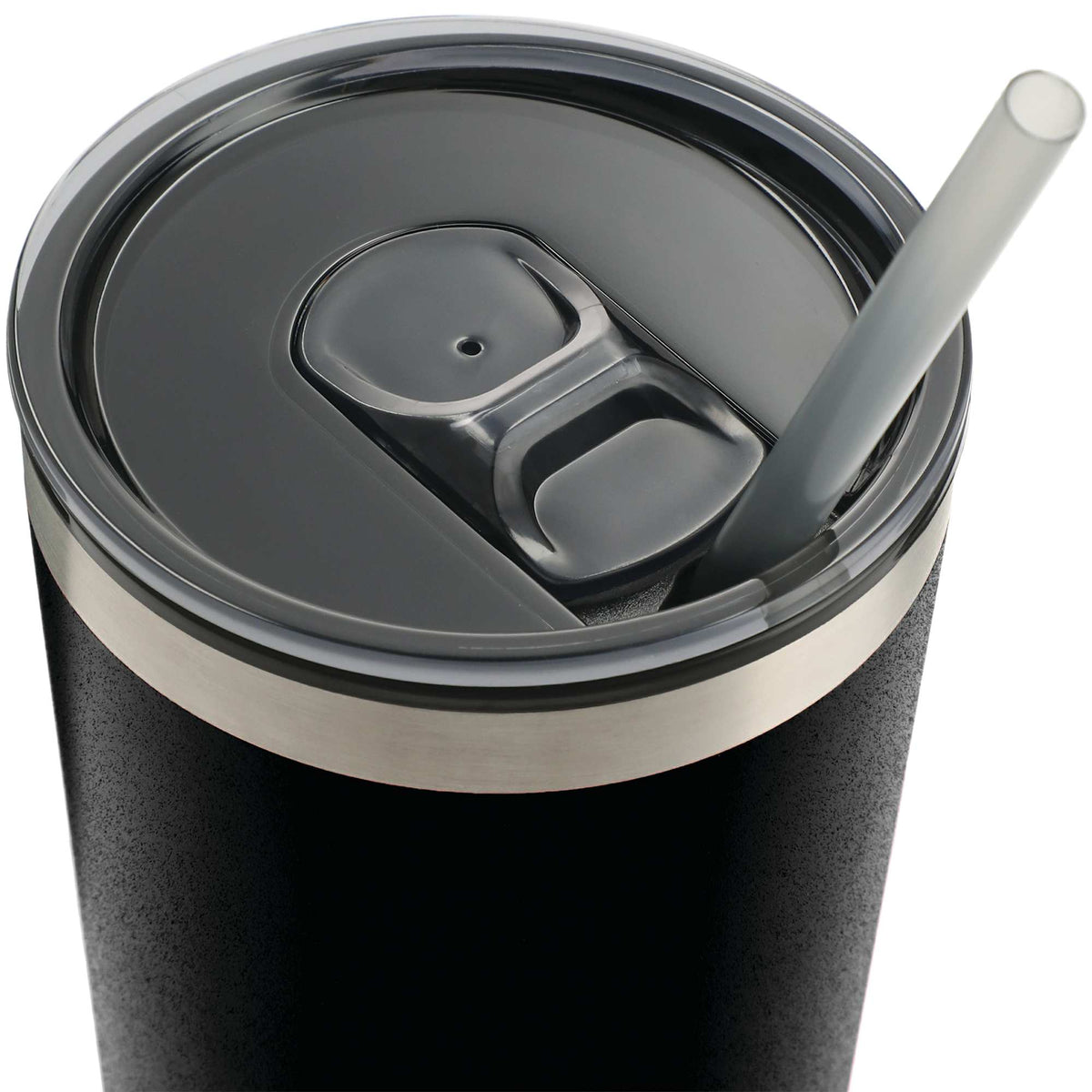 Thor Stainless Tumbler with Straw, 16 oz - Black - Photo 2