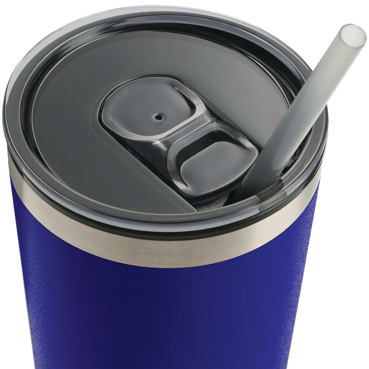 Thor Stainless Tumbler with Straw, 16 oz - Blue - Photo