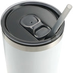 Thor Stainless Tumbler with Straw, 16 oz - White - Photo 2