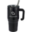 Thor Straw Tumbler with Handle, 20 oz - Black - Front