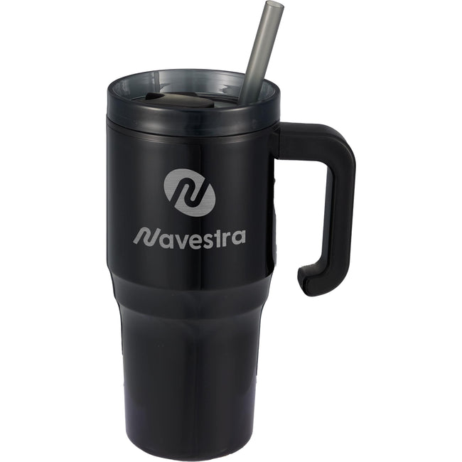 Thor Straw Tumbler with Handle, 20 oz Laser Engraving