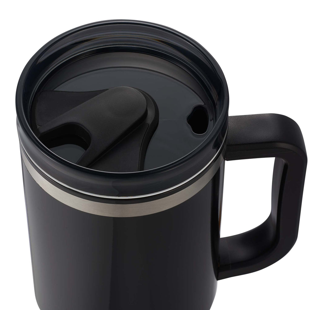 Thor Straw Tumbler with Handle, 40 oz - Black - Top 2