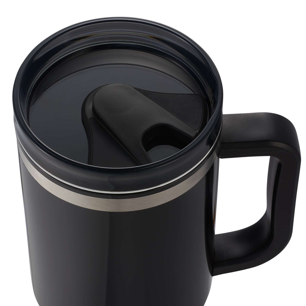 Thor Straw Tumbler with Handle, 40 oz - Black - Top