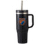 Thor Straw Tumbler with Handle, 40 oz Laser Engraving - Black - Front