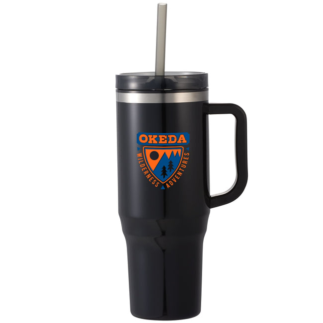 Thor Straw Tumbler with Handle, 40 oz Laser Engraving