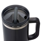 Thor Straw Tumbler with Handle, 40 oz Laser Engraving - Black - Top 3