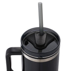 Thor Straw Tumbler with Handle, 40 oz Laser Engraving - Black - Top 5