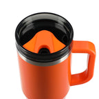 Thor Straw Tumbler with Handle, 40 oz Laser Engraving - Orange - Top 6