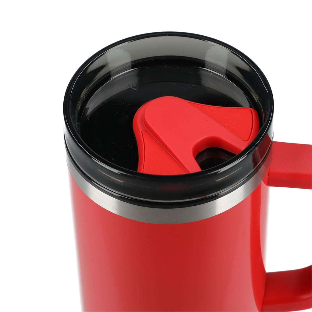 Thor Straw Tumbler with Handle, 40 oz Laser Engraving - Red - Top 3