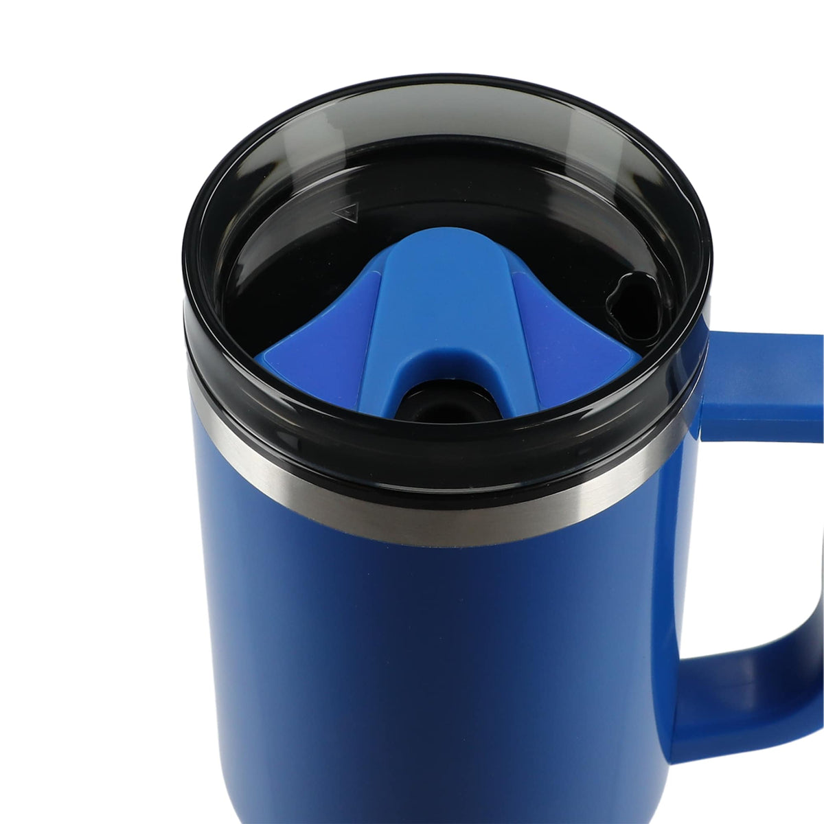 Thor Straw Tumbler with Handle, 40 oz Laser Engraving - Royal - Top 4