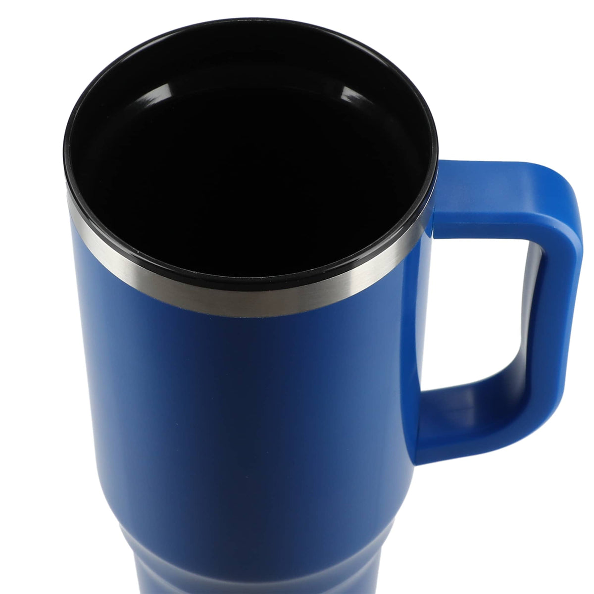 Thor Straw Tumbler with Handle, 40 oz Laser Engraving - Royal - Top 6
