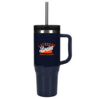 Thor Straw Tumbler with Handle, 40 oz - Navy - Front 2