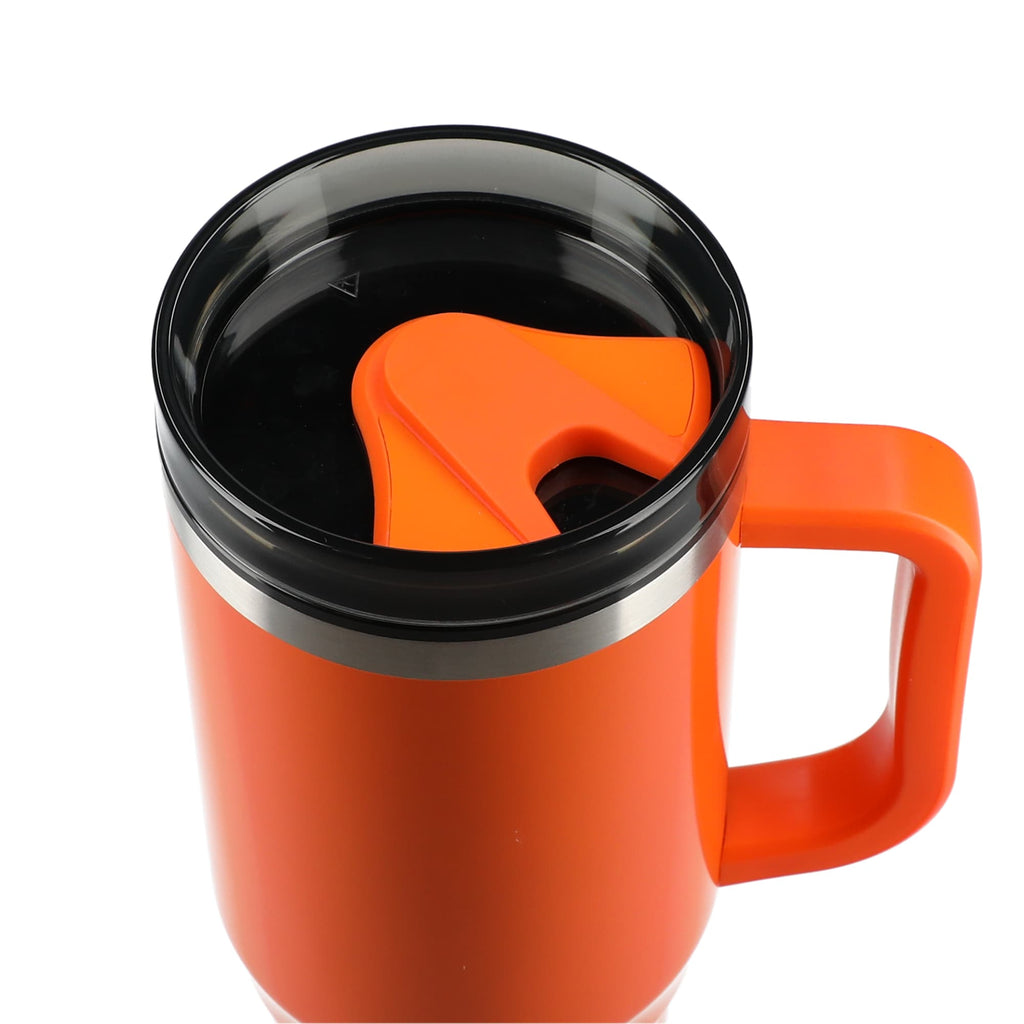 Thor Straw Tumbler with Handle, 40 oz - Orange - Top 7