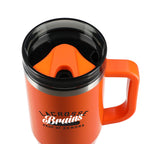 Thor Straw Tumbler with Handle, 40 oz - Orange - Top
