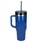 Thor Straw Tumbler with Handle, 40 oz - Royal - Back