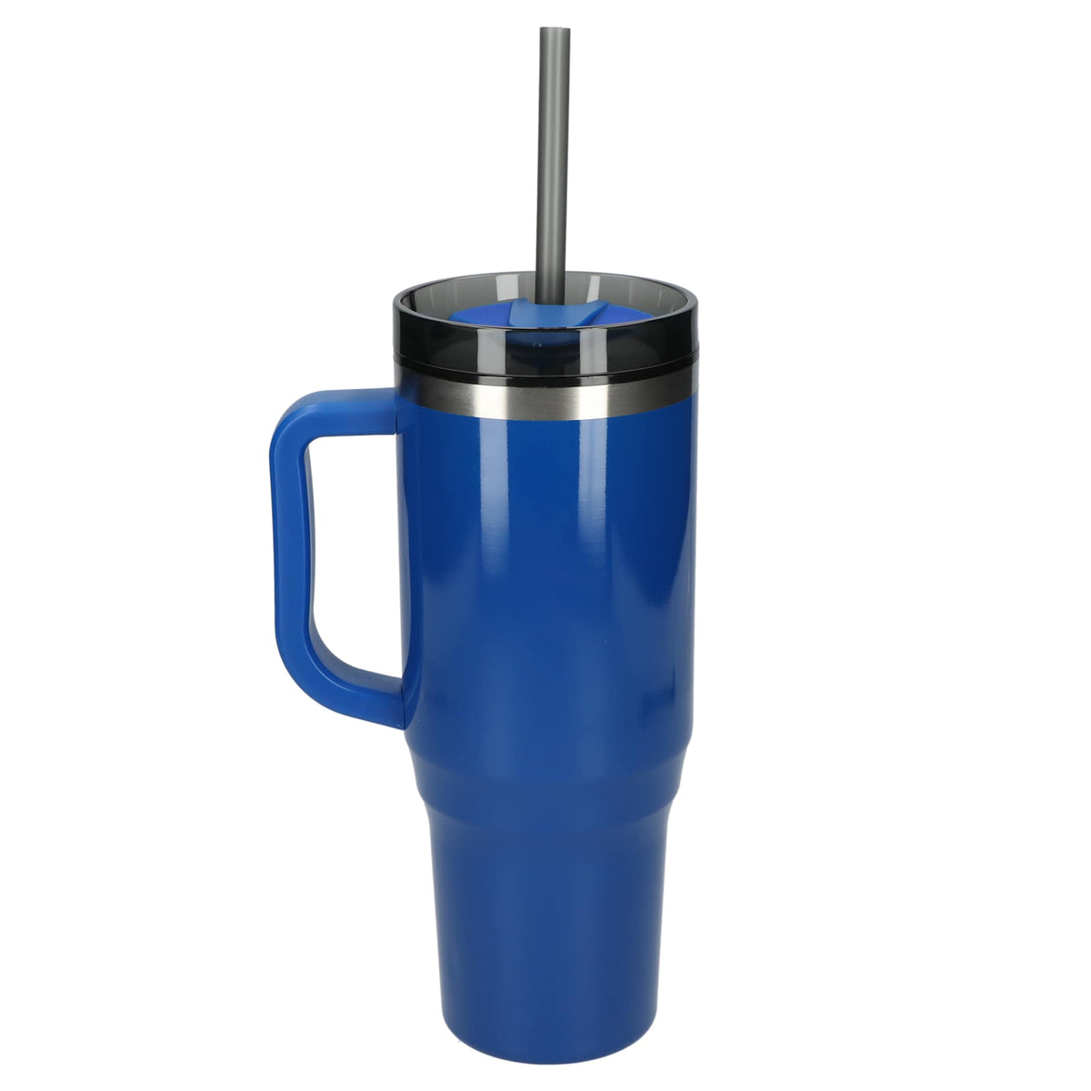 Thor Straw Tumbler with Handle, 40 oz - Royal - Back