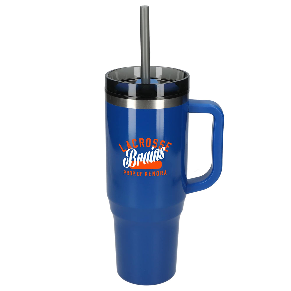 Thor Straw Tumbler with Handle, 40 oz - Royal - Front