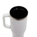 Thor Straw Tumbler with Handle, 40 oz - White - Top 2